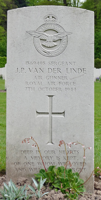 Sgt John Peter Van-der-Linde<br/><br /><br />died October 7th, 1944